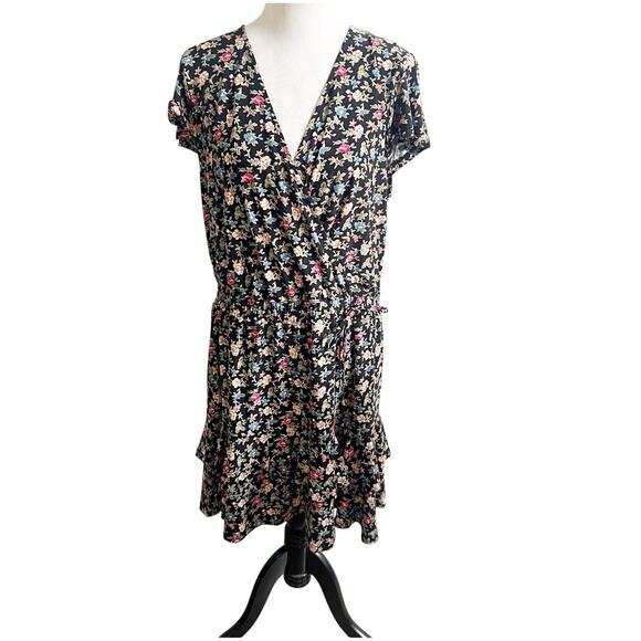 Ralph Lauren Dresses & Skirts - Ralph Lauren Floral Wrap Dress Plus Size 16 Knee Length V-Neck Cottage Core